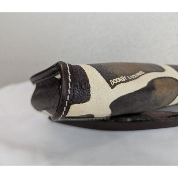 Dooney & Bourke Giraffe Print Wristlet Wallet Brown Cream/Off White Gold - Picture 11 of 12